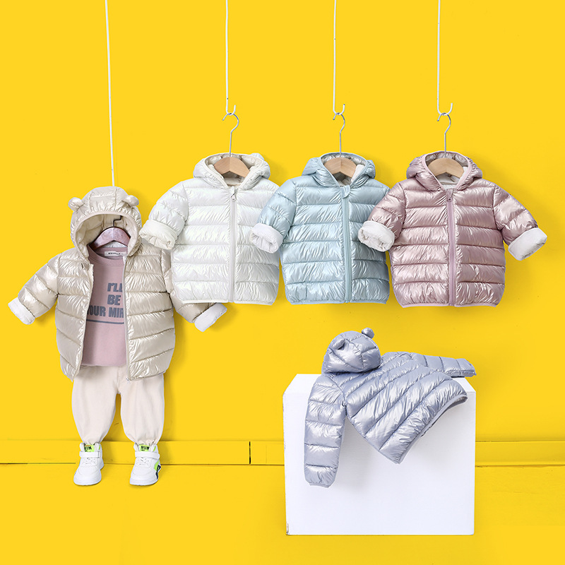 Spring Autumn And Winter Solid-color Versatile Cotton Coat For Children