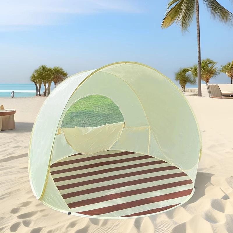 Beach Tent Outdoor Camping Sun Protection Simple Folding Tent Quick-Open Tent For Indoors…