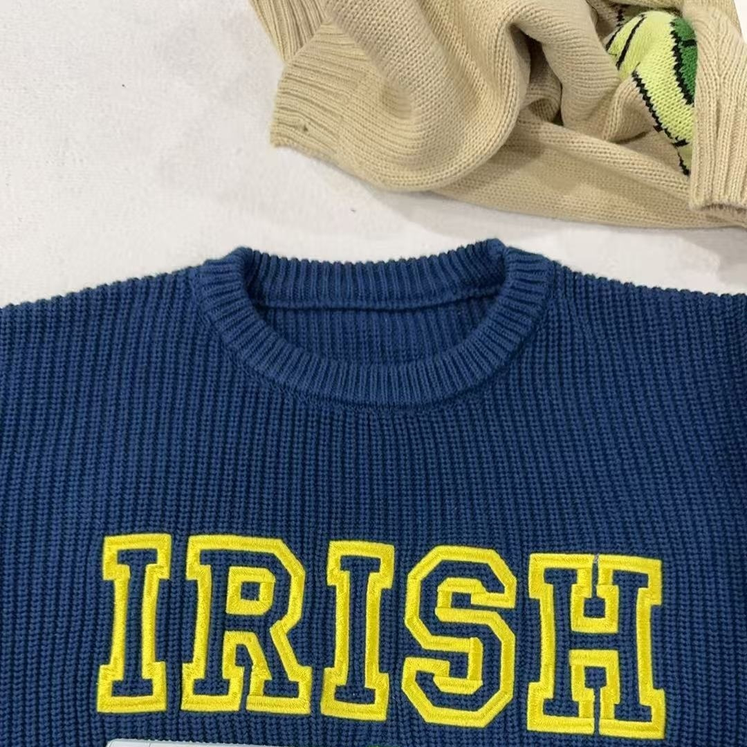 Hildren's Pure Cotton Embroidered Christmas Sweater