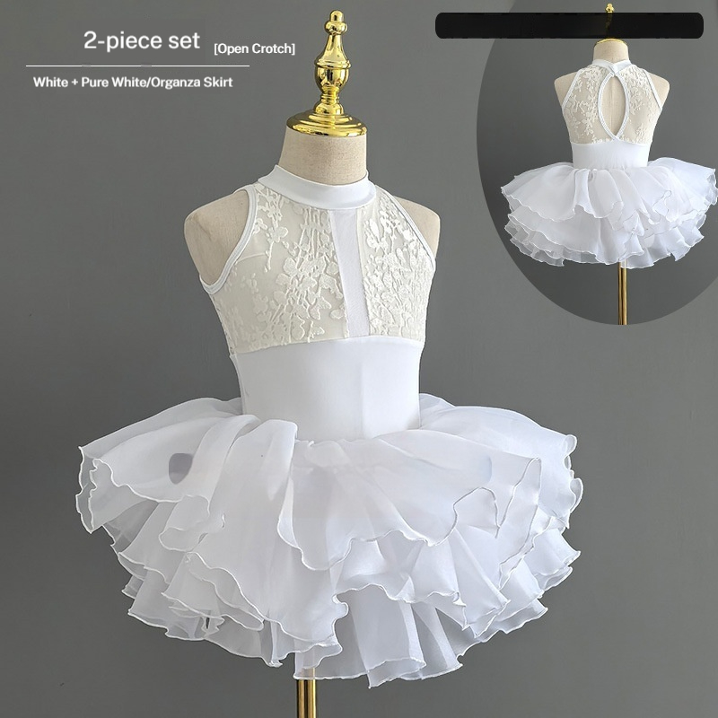 Girls Strap Vest Jumpsuit Ballet Performance Costume