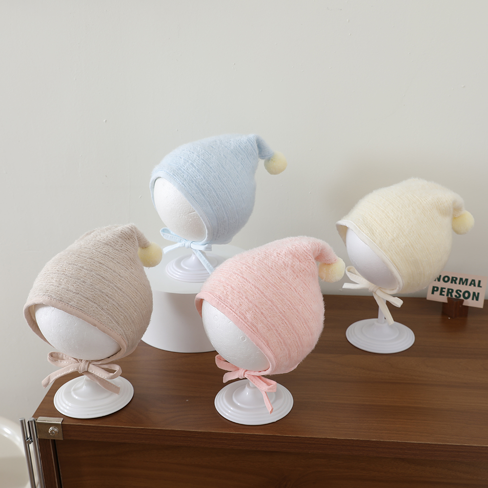 Winter And Autumn Plush Baby Wool Ball Knitted Hat, Soft And Skin-friendly, With Ear…