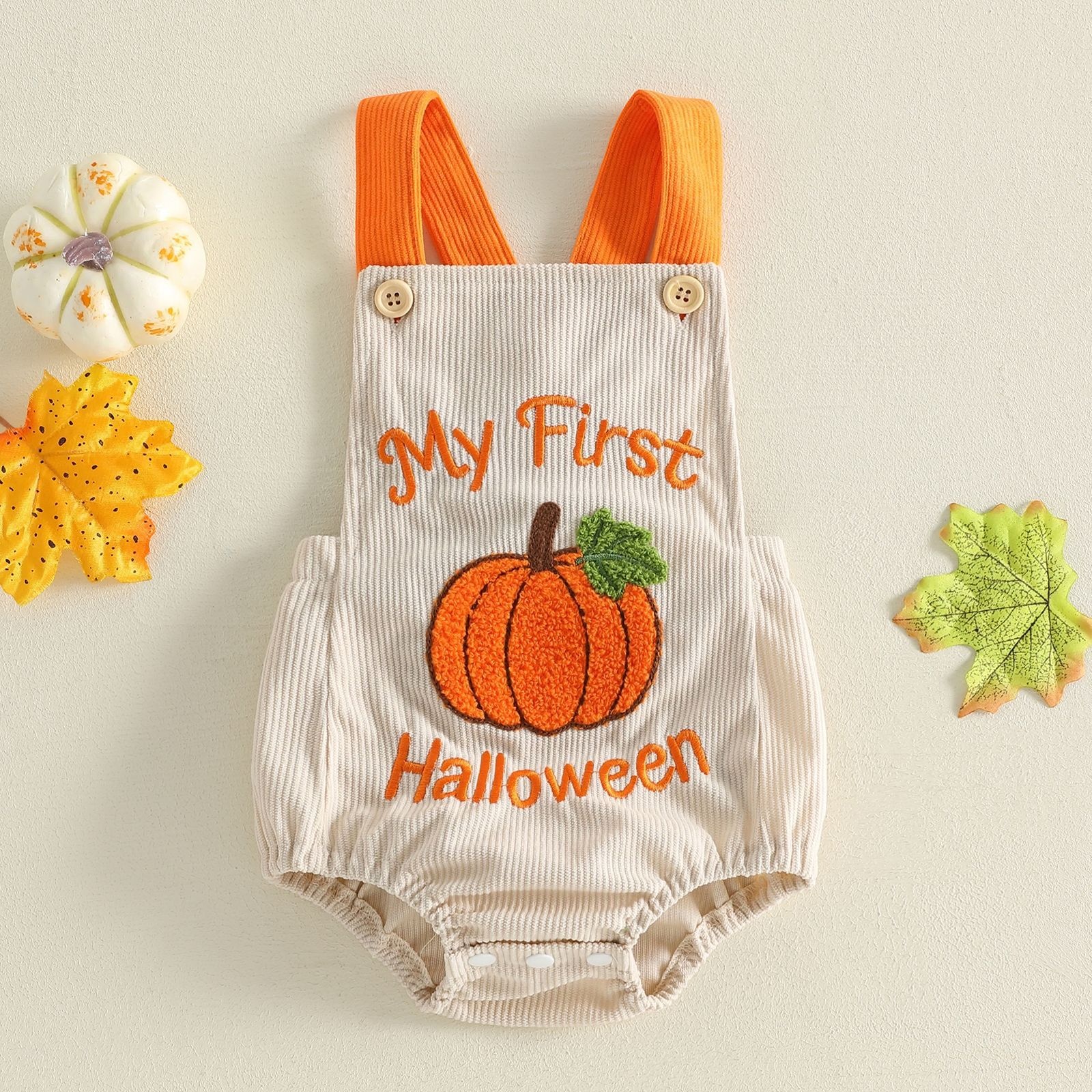 Cute Casual Baby Onesie Waffle-Knit Bodysuit