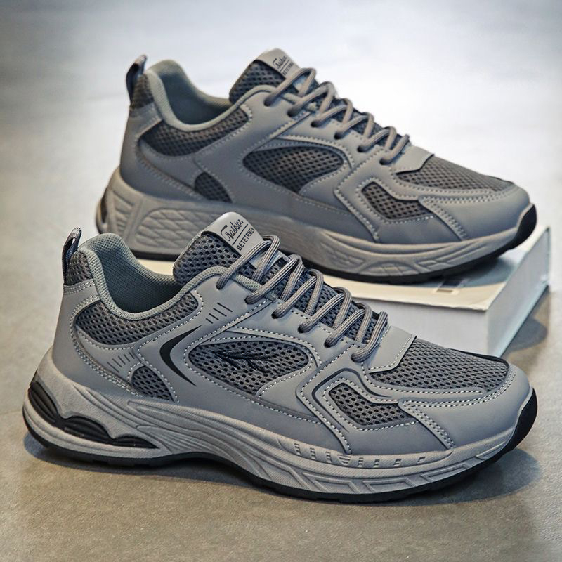 Summer Men's Shoes, Breathable Mesh Sneakers For Men, Trendy Versatile Platform Sole…