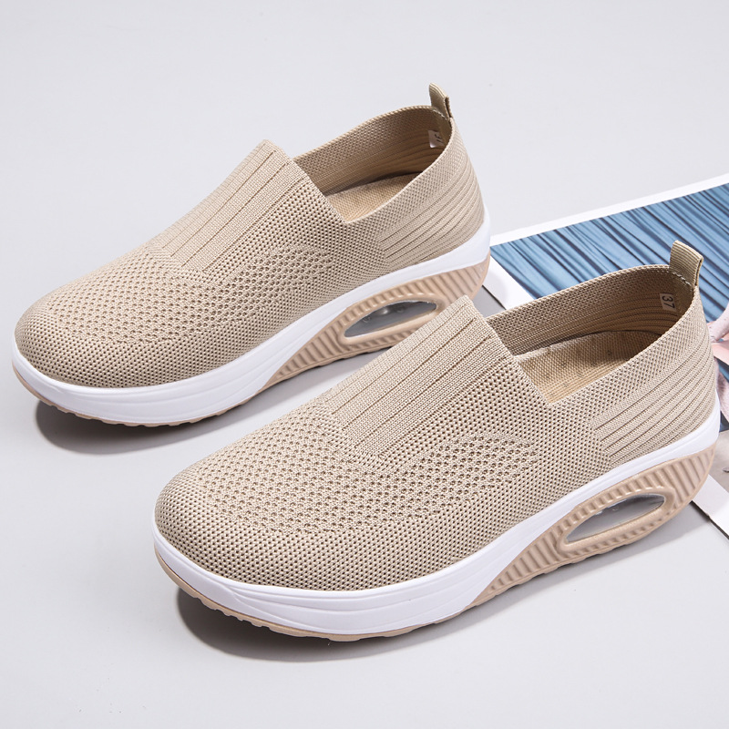 Women's Leisure Sports Air Cushion Non-slip Flying Woven Women's Shoes