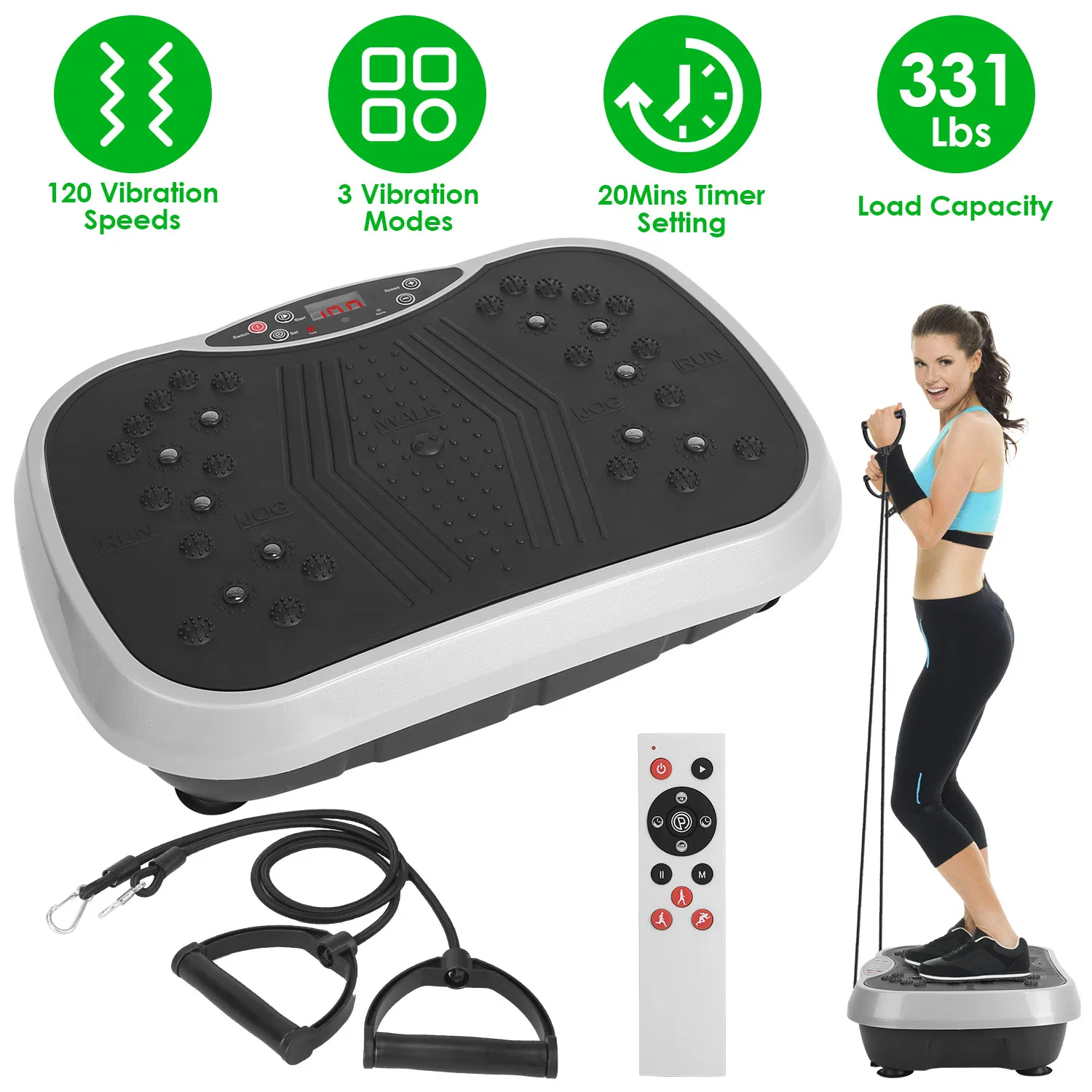 Home Use Vibration Exercise Platform for Lymphatic Drainage & Muscle Pain Relief, High…