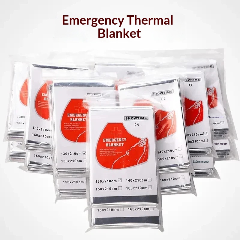 Marathon Camping Survival Earthquake Cold-proof Emergency Blanket, Portable Silver…