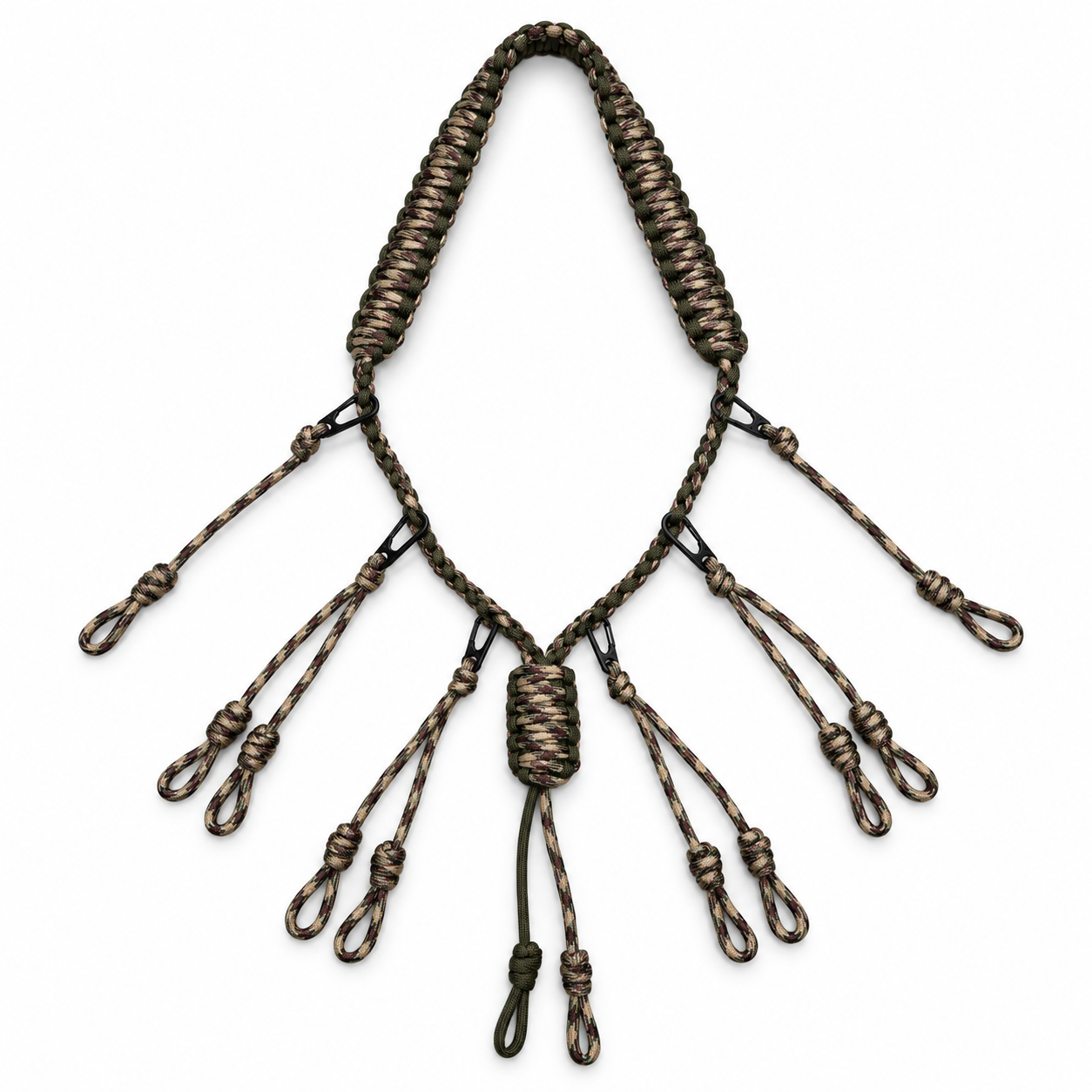 Seven Strand Nylon Durable Duck Call Lanyard Hand Braided Multi Loop Hunting Game Call…