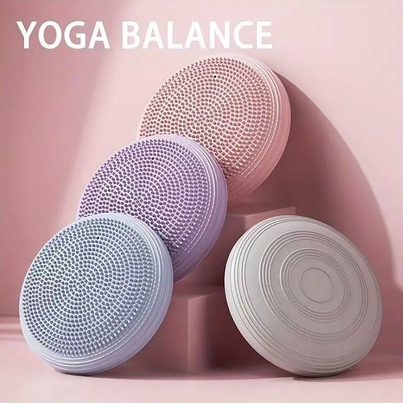 Women's Odorless Wear Resistant PVC Yoga Balance Pad, Inflated Wobble Cushion & Balance…