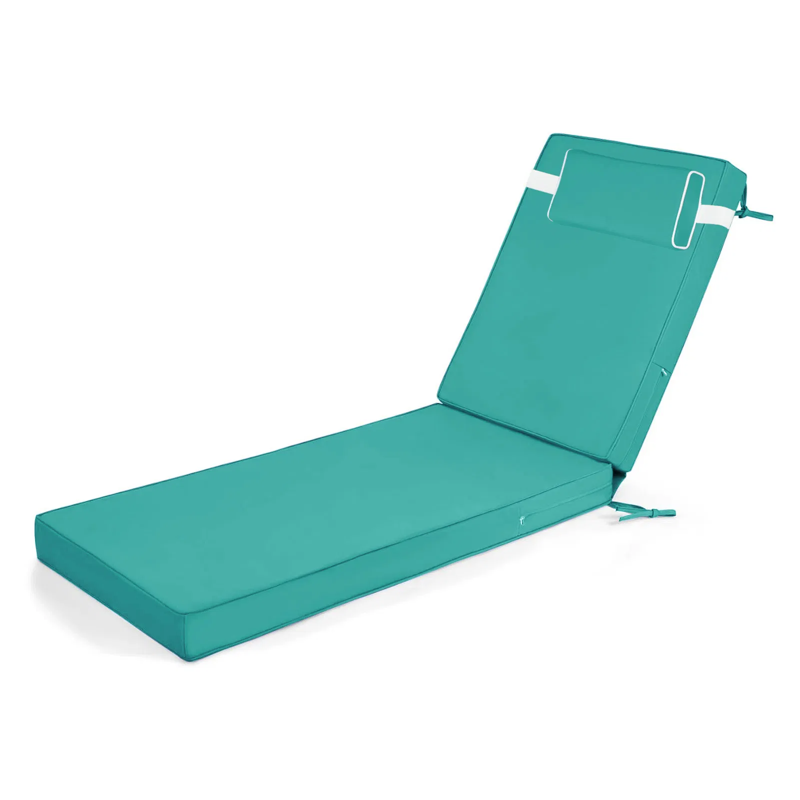 Outdoor Chaise Lounge Cushion, 72 in. x 21 in. x 3 in. Waterproof Fade-Resistant Patio…