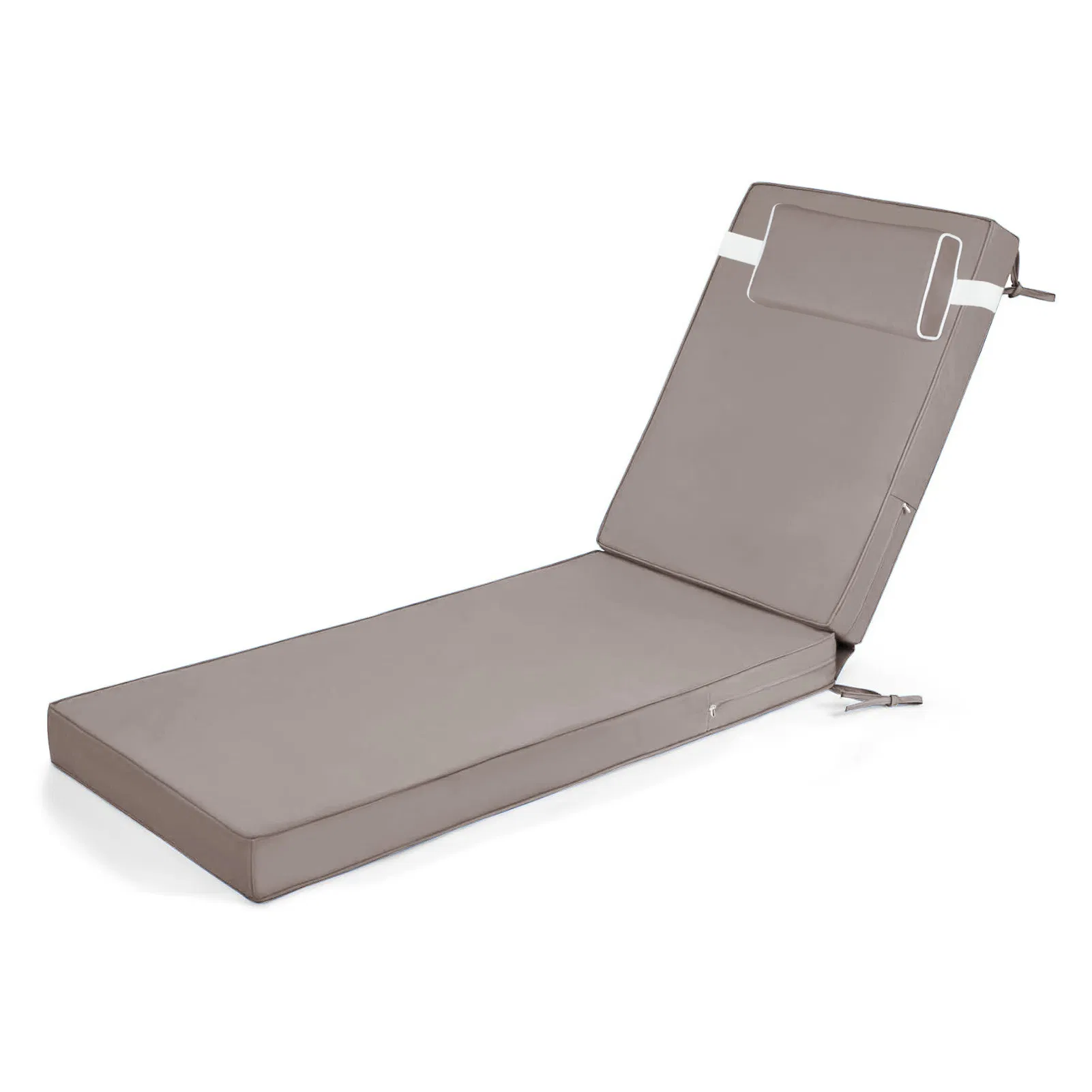 Outdoor Chaise Lounge Cushion, 72 in. x 21 in. x 3 in. Waterproof Fade-Resistant Patio…