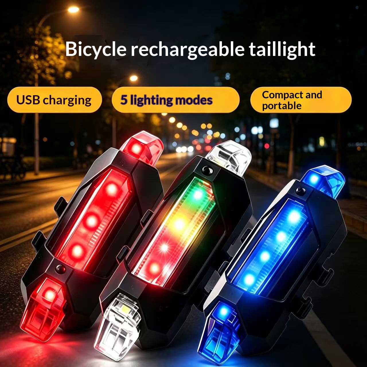 Strobe Night Riding LED Bicycle Tail Light