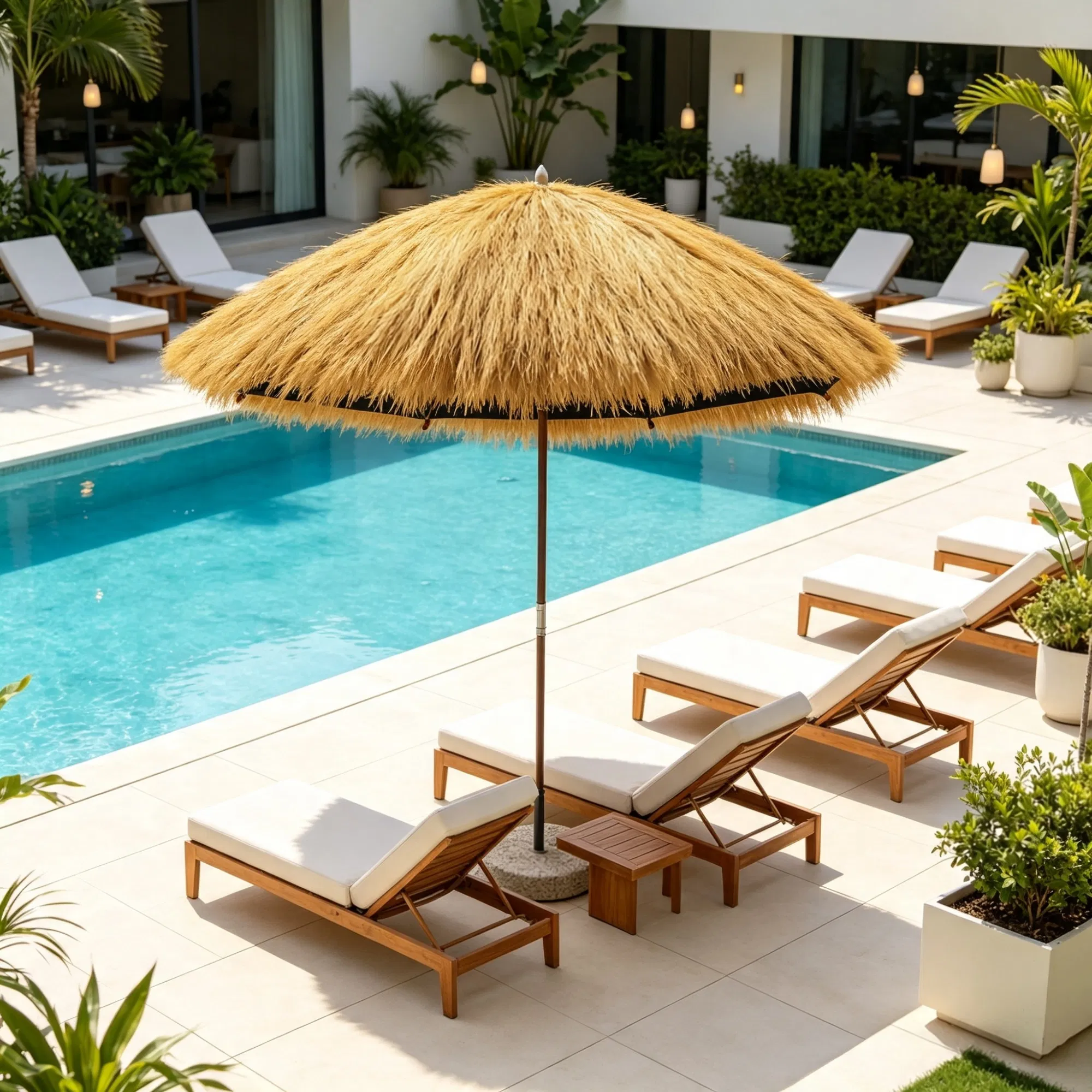 Waterproof Artificial Thatch Roof Roll (1.3 x 3.9 ft) for Bar & Tropical Dcor(Only…
