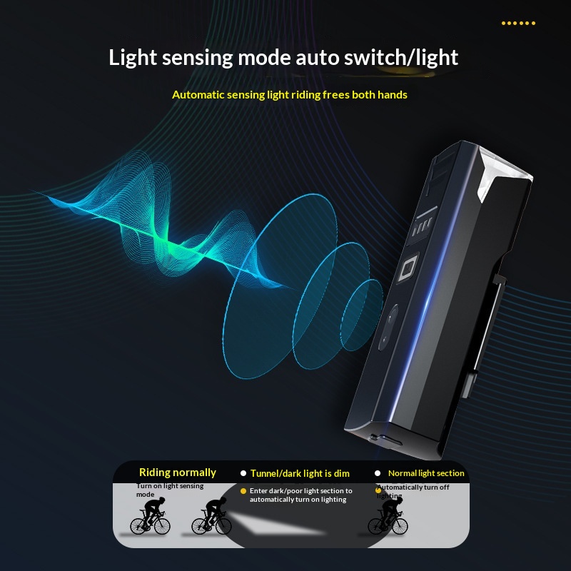 Smart Light-Sensing Bicycle Light Night Riding Lamp
