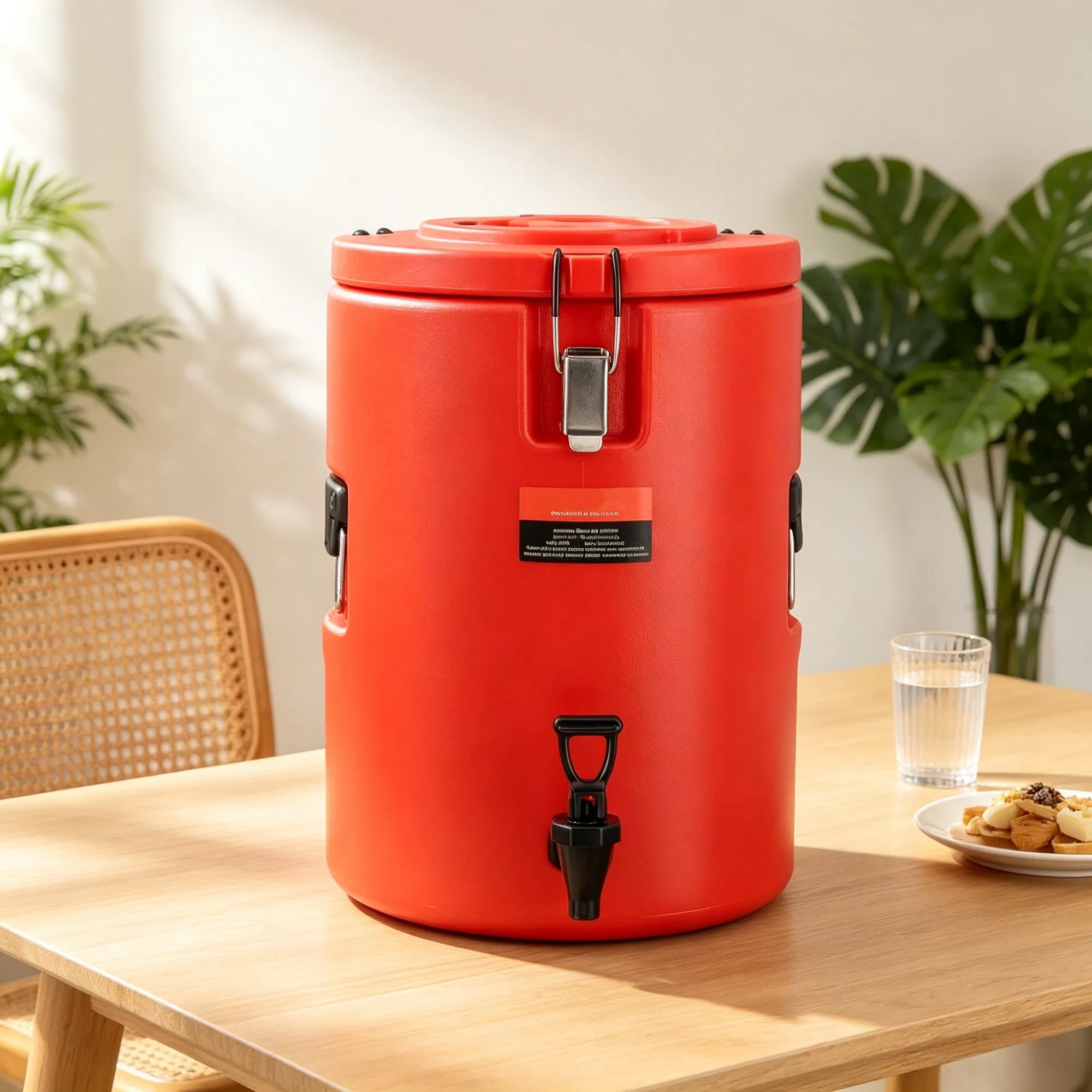4.5 Gallon Stainless Steel Insulated Beverage Dispenser, Thermal Hot & Cold Drink Server…