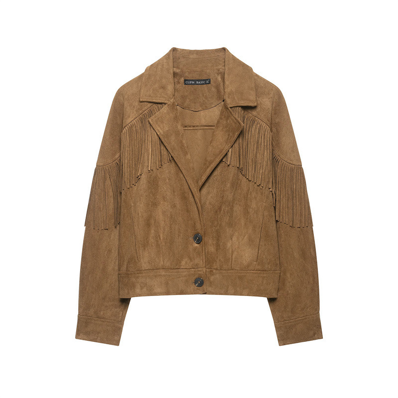 Women's Suede Tassel Jacket Coat