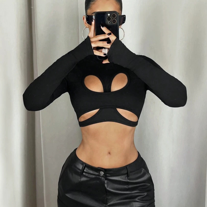 Y2K Hollow-out Crop Top