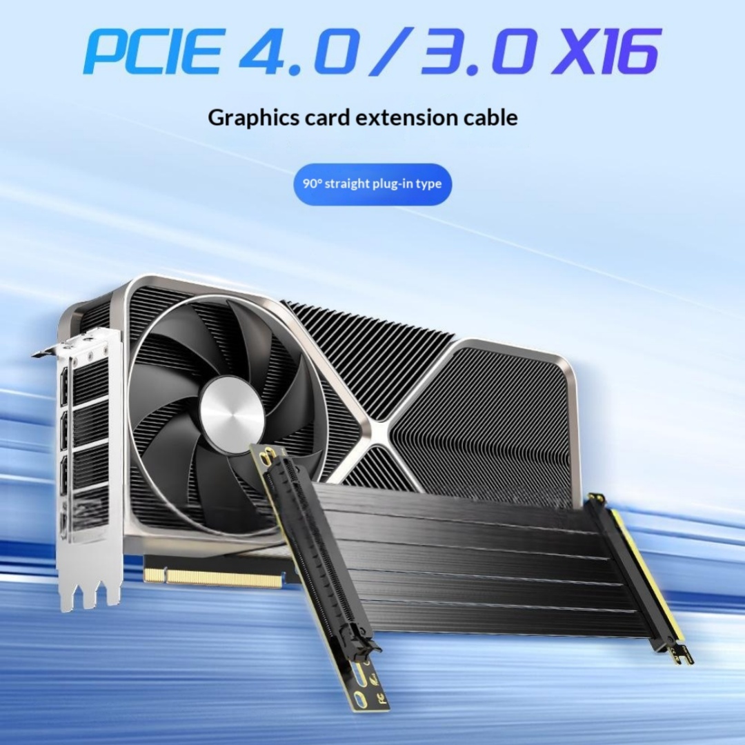 X16 Straight 180-degree Bent High-speed Graphics Card Extension Cable