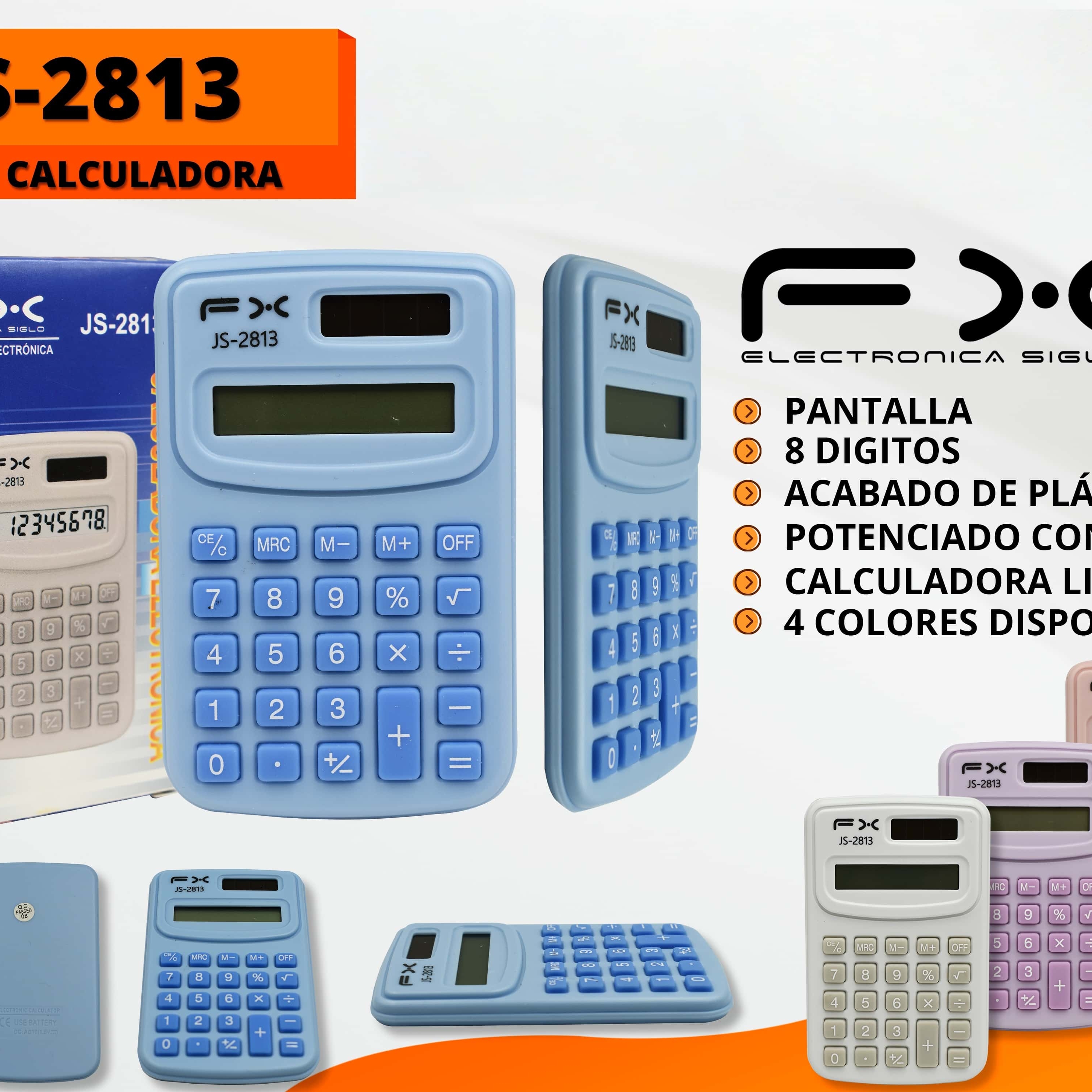 Blue 8-digit Electronic Calculator - Lcd Display - Portable For Students, Office, And…