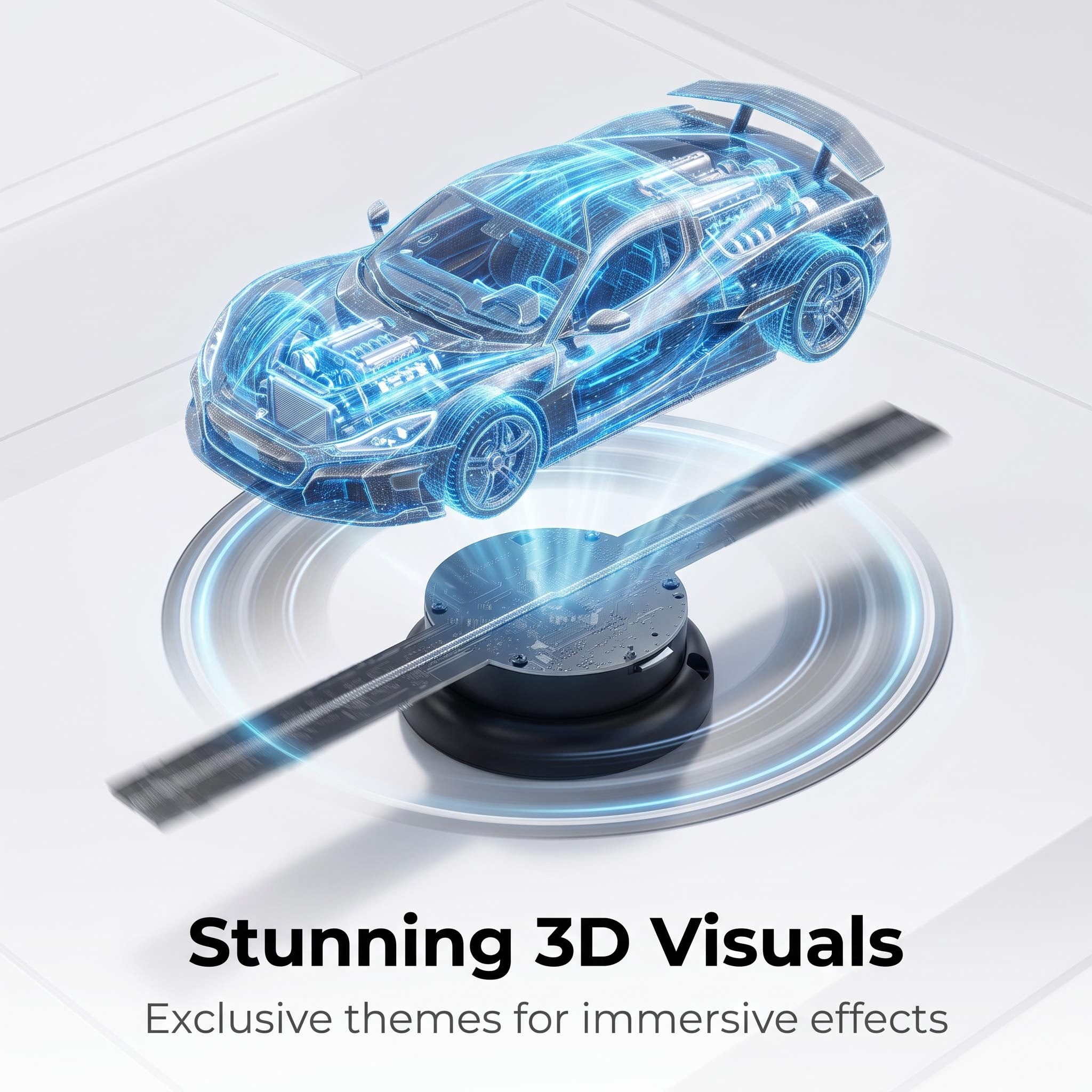 Wiilala 3D Hologram Fan 3D Circle App Hologram Advertising Display 224 Lights 11.81WiFi…