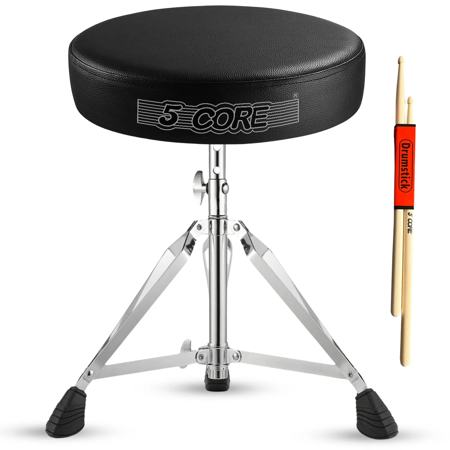 5 CORE Drum Throne Padded Guitar Stool Height Adjustable Music Chair Seat Universal for…
