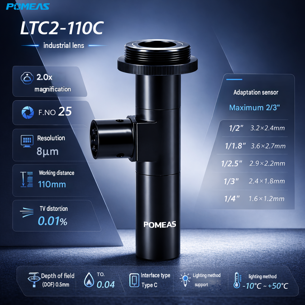 LTC2-110C 2X Coaxial Telecentric Lens For Machine Vision Measurement And Reflective…