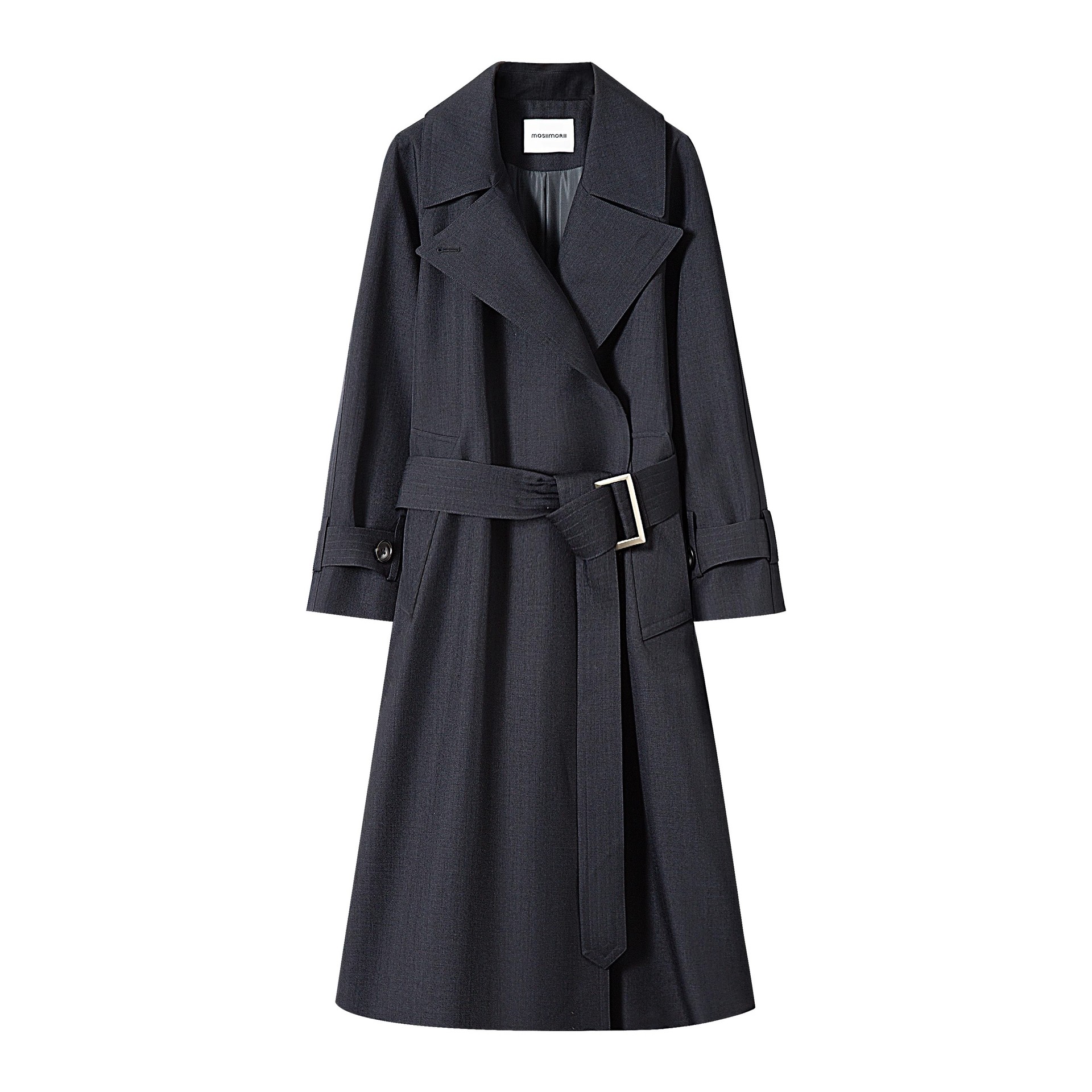 Classic Belted Long Trench Coat