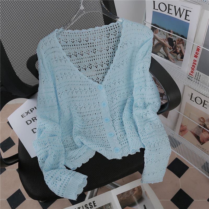 Women's Versatile Openwork Knit Cardigan