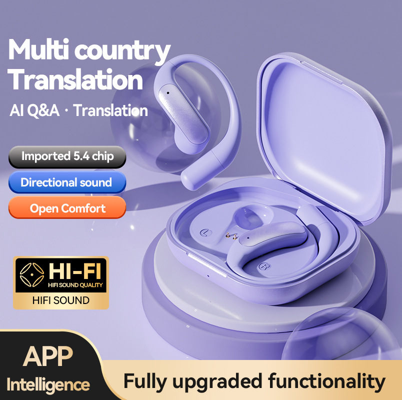 AI Translation Popular M122 Ultra Long Endurance Hanging Ear Type Low Latency High Sound…
