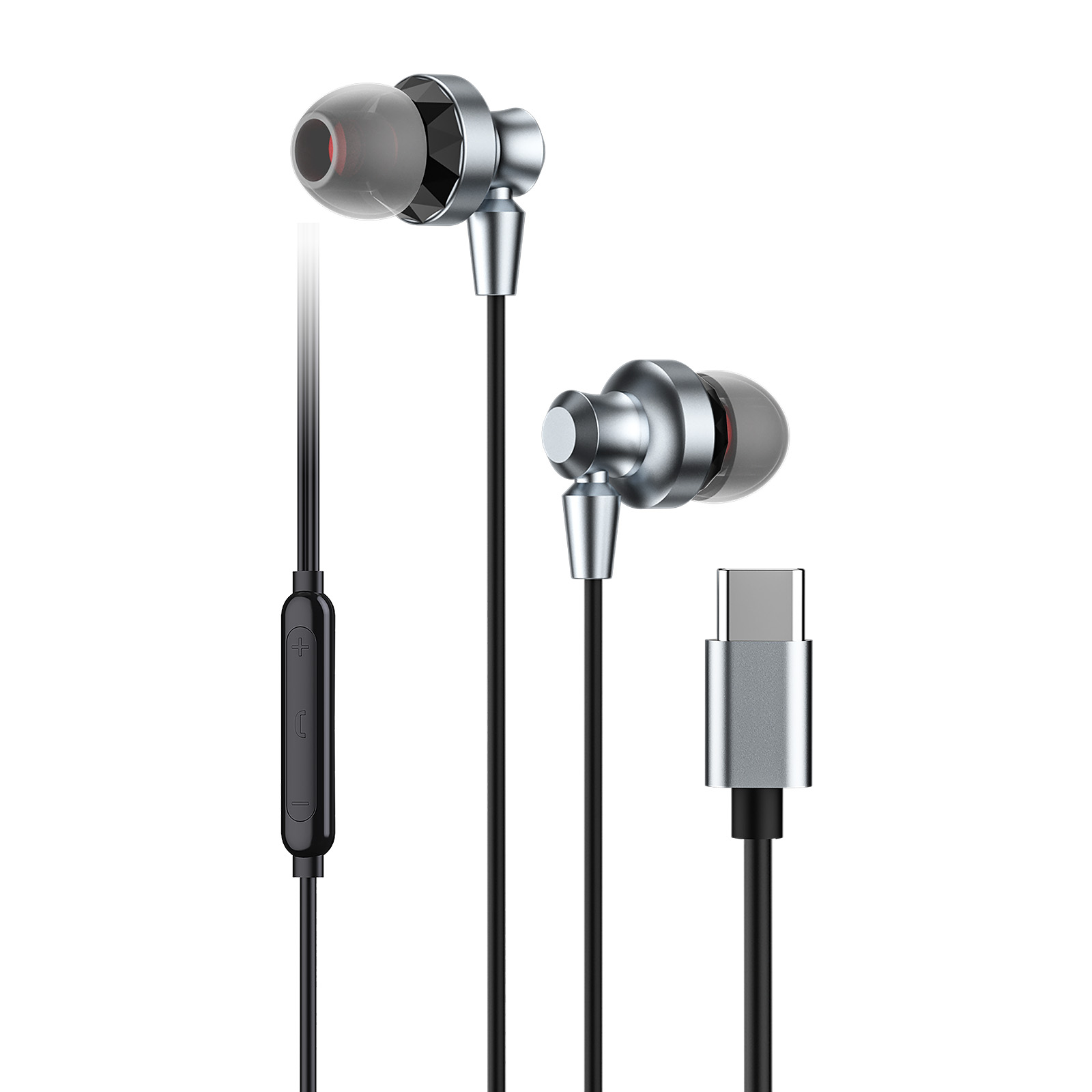 KP-239 In-ear Wired USB-C Headphones High-quality Audio High Volume Low Latency For Music And Gaming In Stock