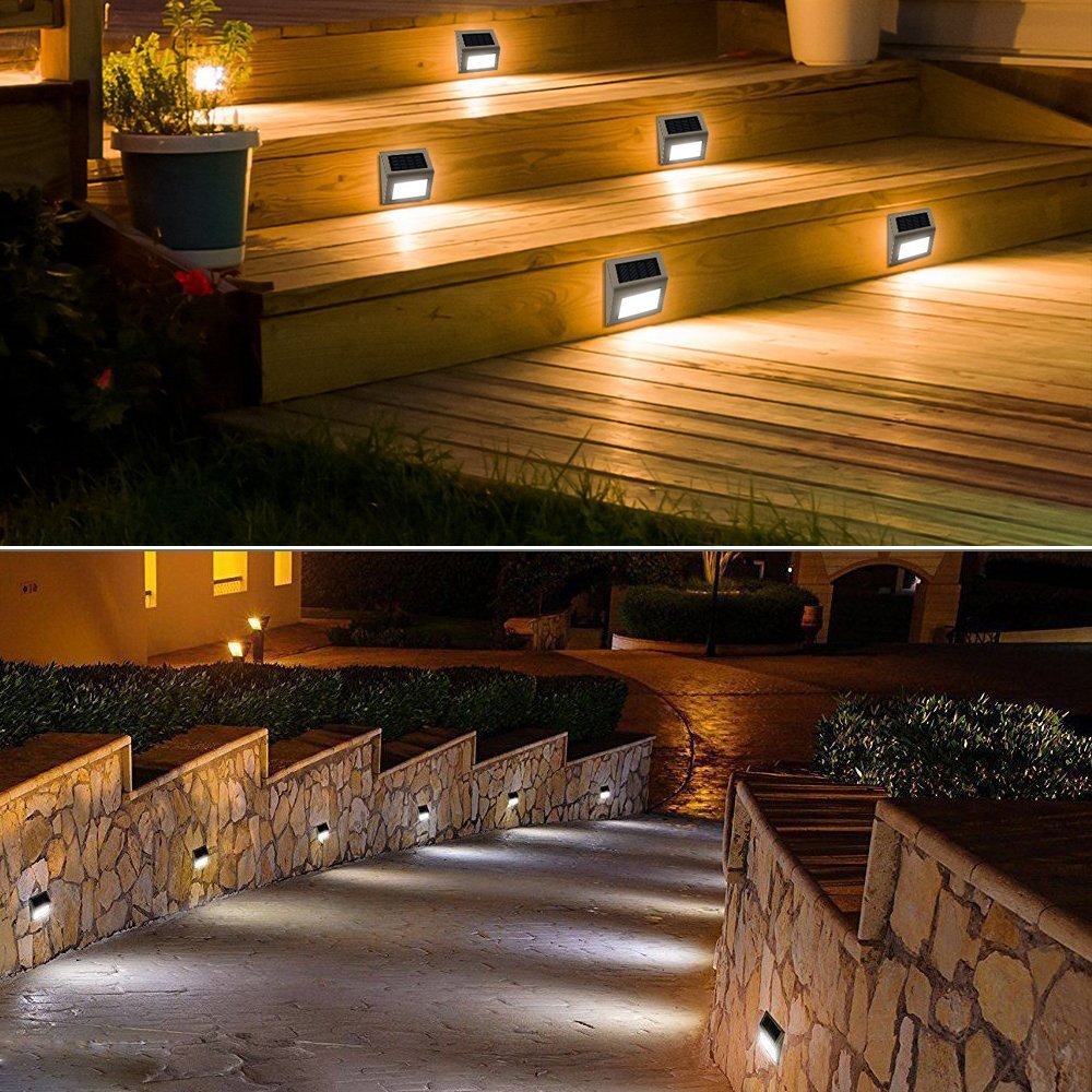 Waterproof Solar Flower Step Light Outdoor Stainless Steel