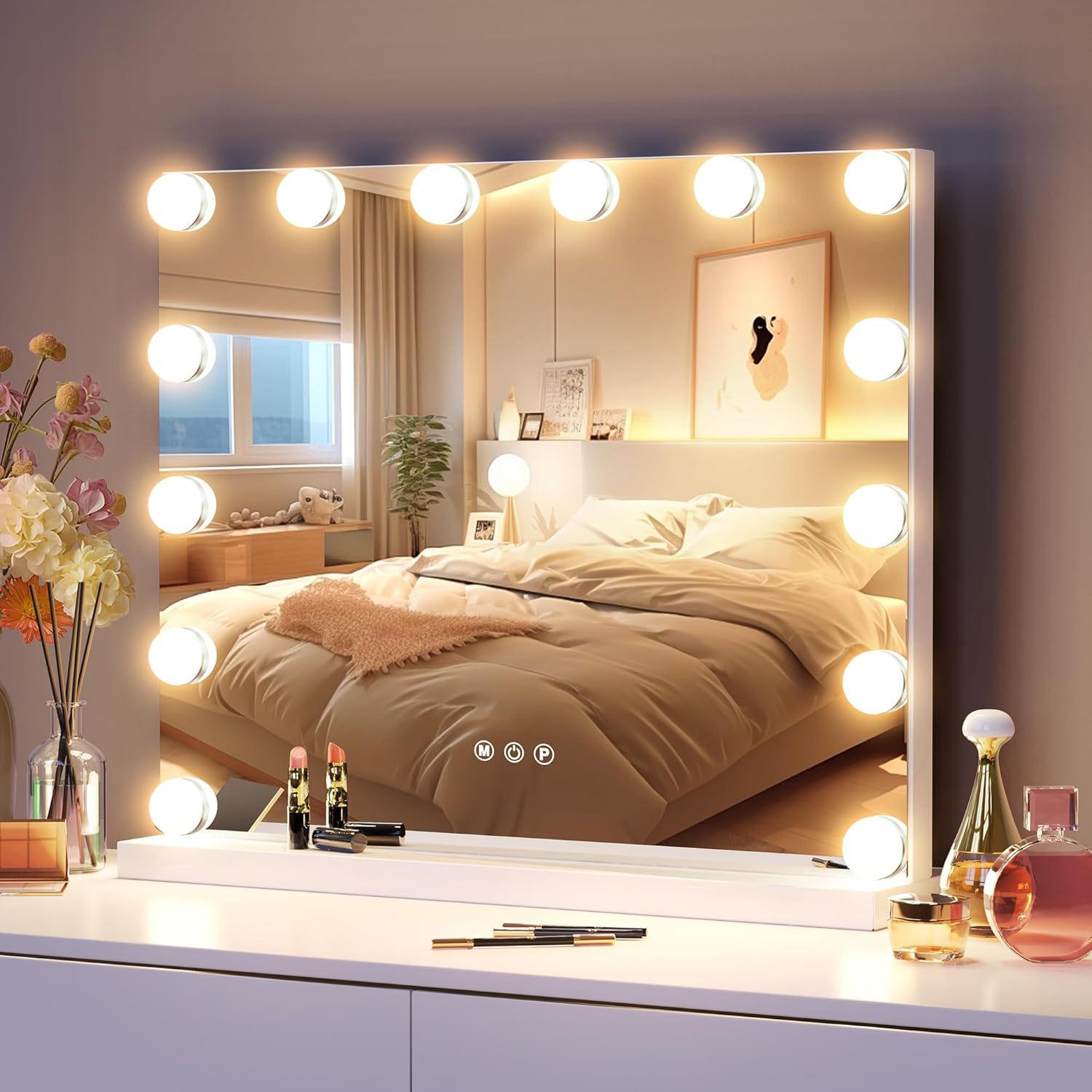 Smart Makeup Mirror Desktop With Bulb Fill Light Dressing