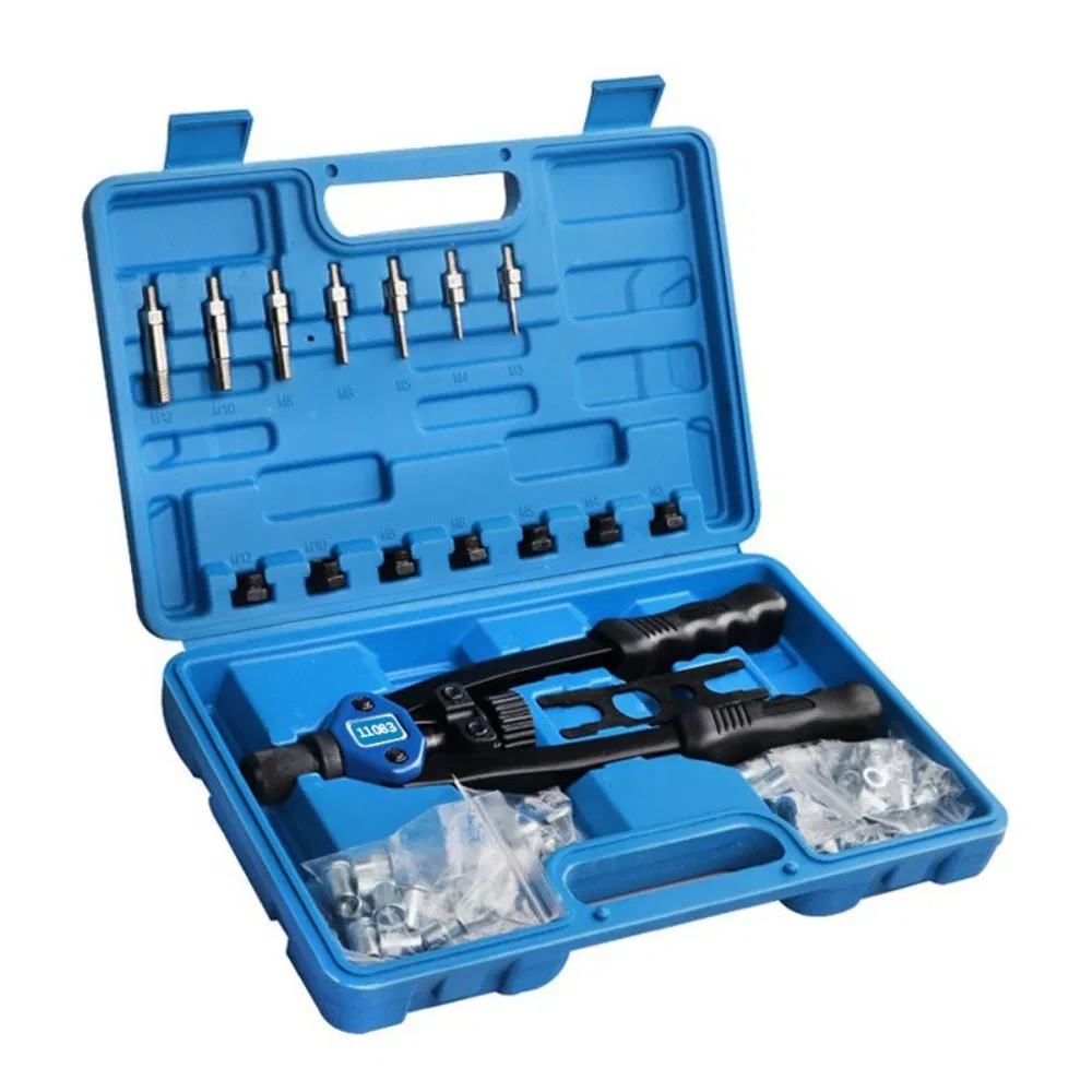 Rivet Nut Pliers Threaded Studs Pliers Set with Steel Rivet Nuts M5 M6 M8 M10 M12