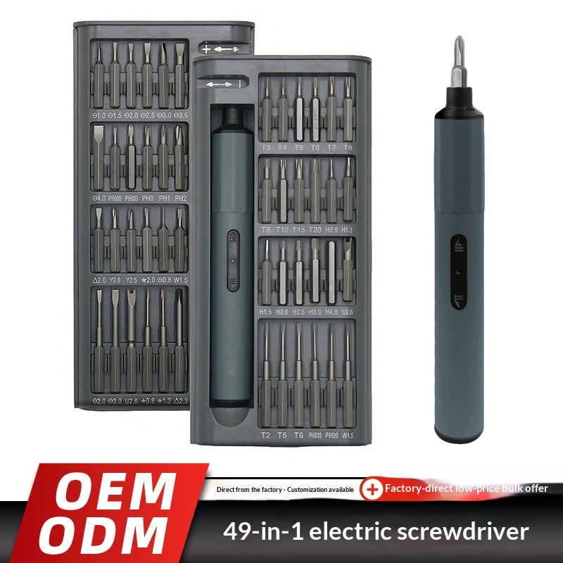 49-in-1 Electric Screwdriver Set, Rechargeable Lithium Battery, High Torque, Household…