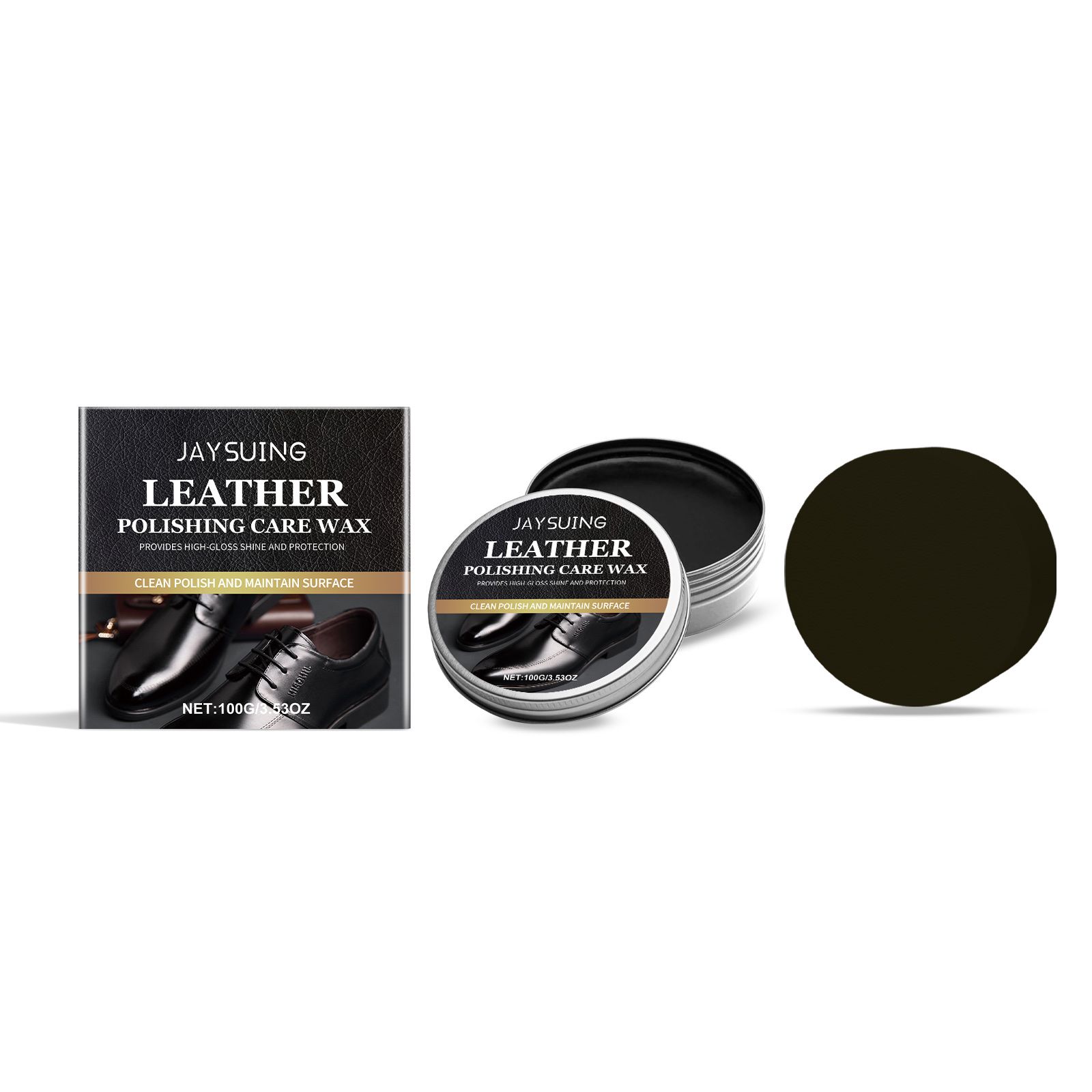 JAYSUING Black Leather Polish Care Wax, 100 g / 1 Pack