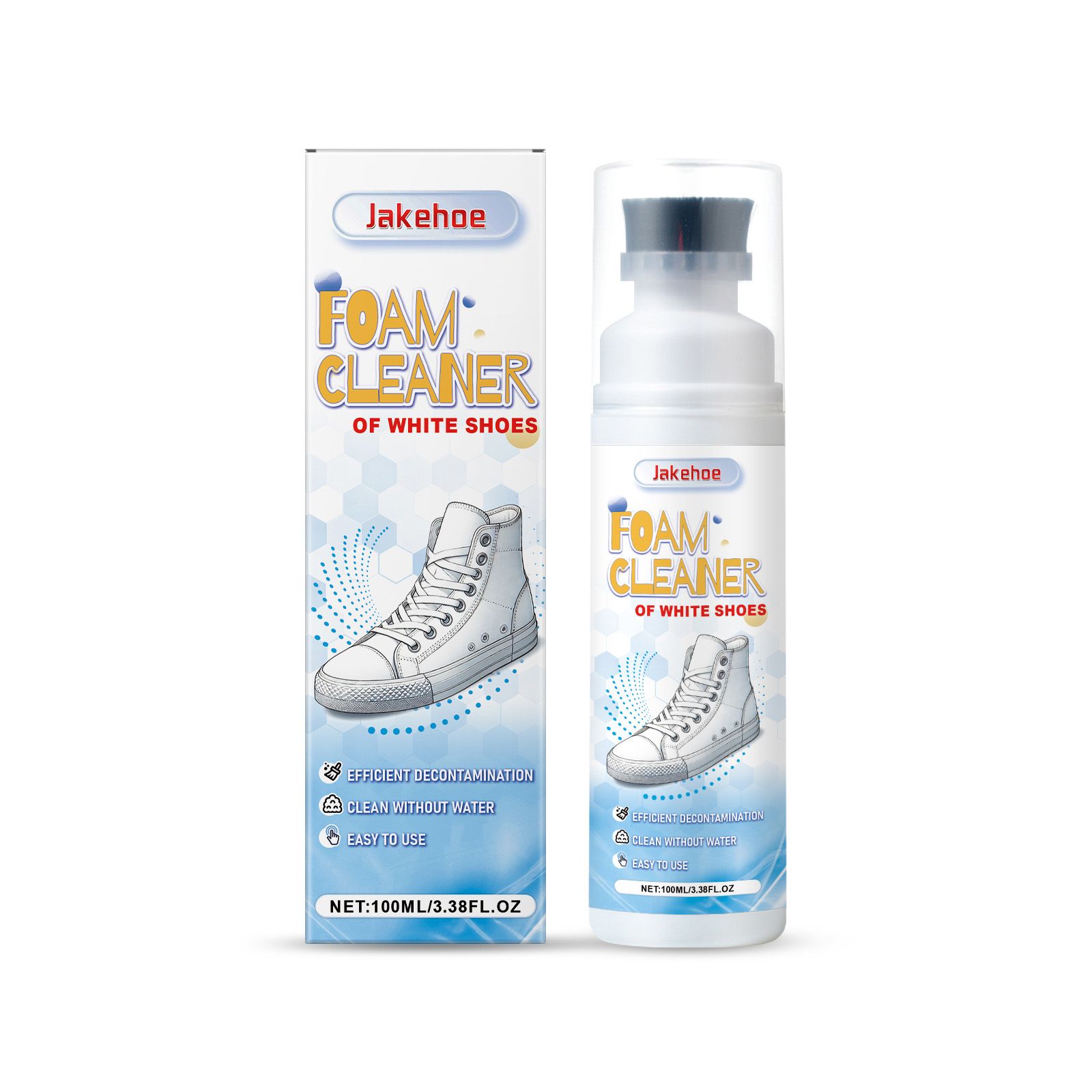 JAKEHOE White Shoe Cleaner Liquid, 100 ml / 1 Bottle