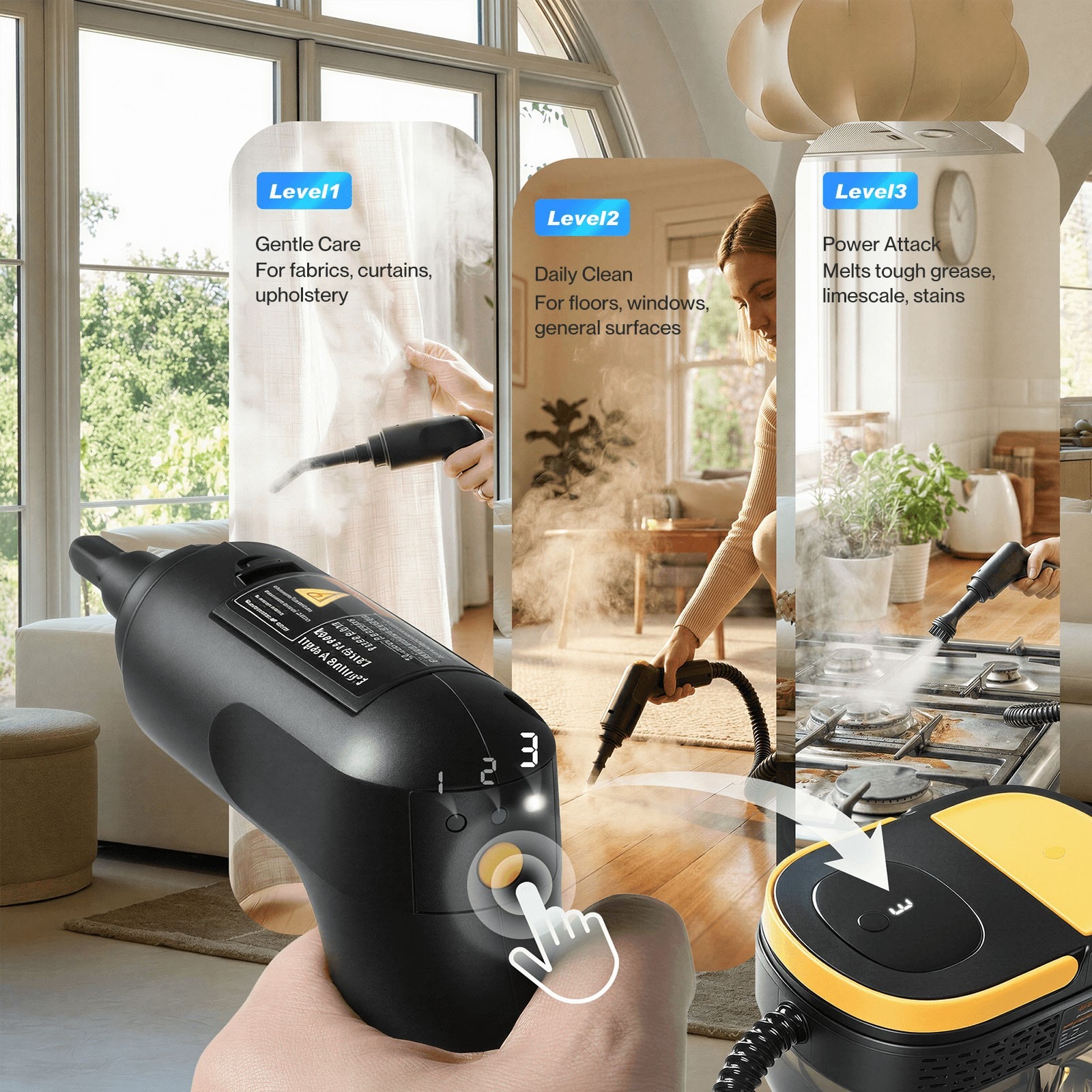 2500W Steam Cleaner High Tempreture Every Corner Complete Cleaning Machine New