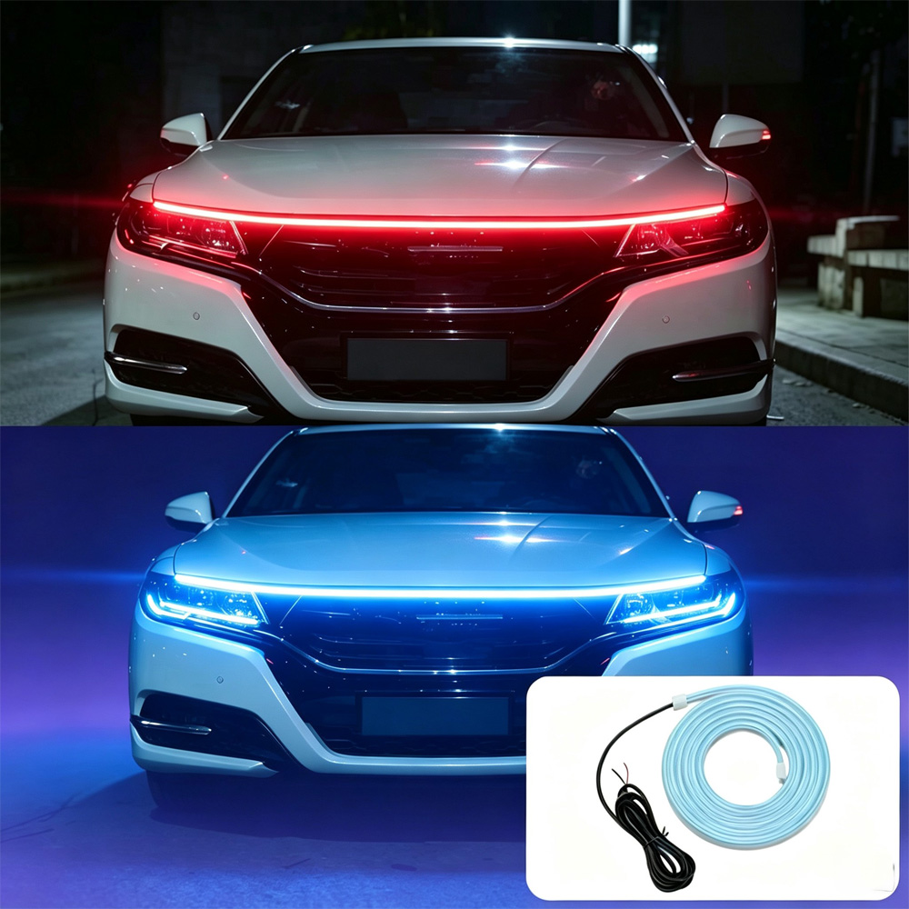 180cm 12V Car Waterproof Front Hood LED Daytime Running Decorative Flexible Light Strip…