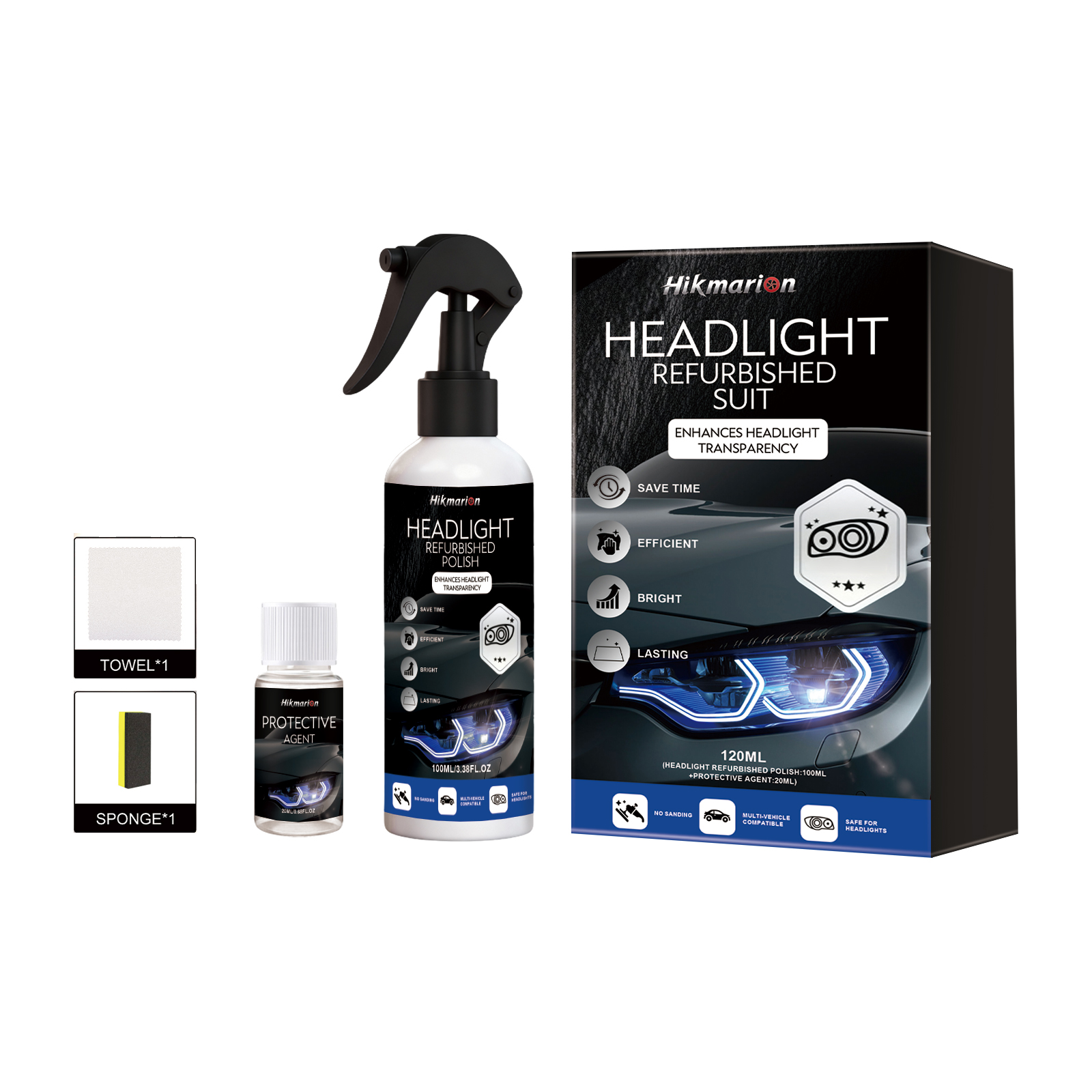 Front Headlight Refurbishment Kit 1 Set Per Box