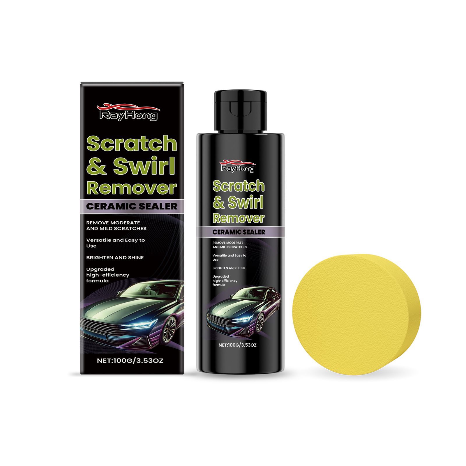 RAYHONG Automotive Paint Scratch Care Paste Kit, 100 g Kit