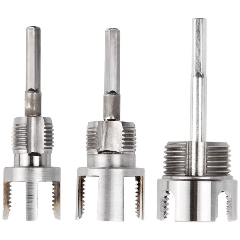 3-piece Heavy-duty Alloy Pipe Thread Tool Set, Integrated Internal And External Pipe…