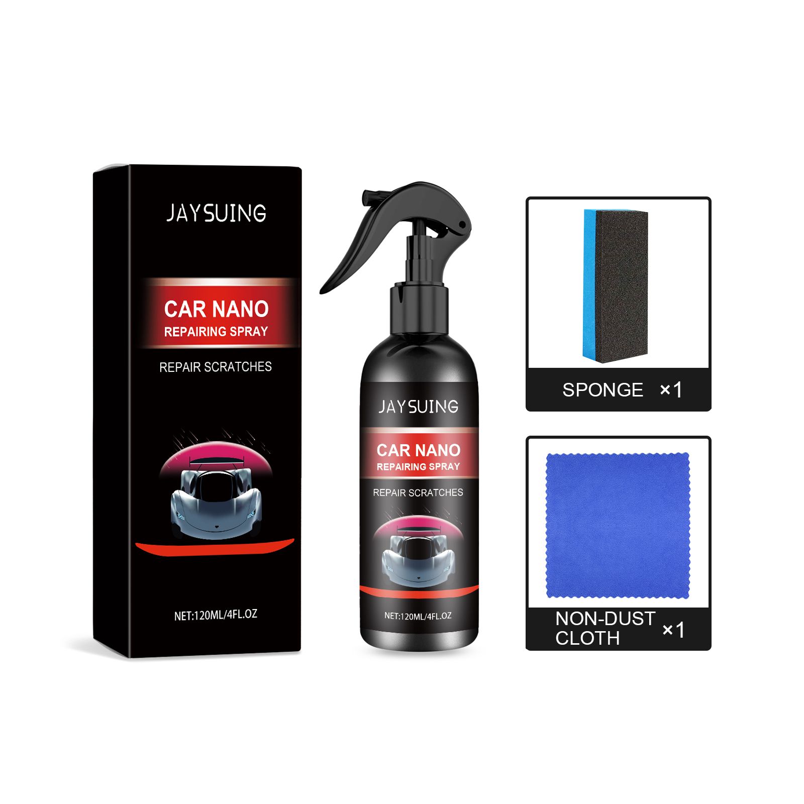 JAYSUING Automotive Ceramic Coating Spray Kit, 120 ml Kit