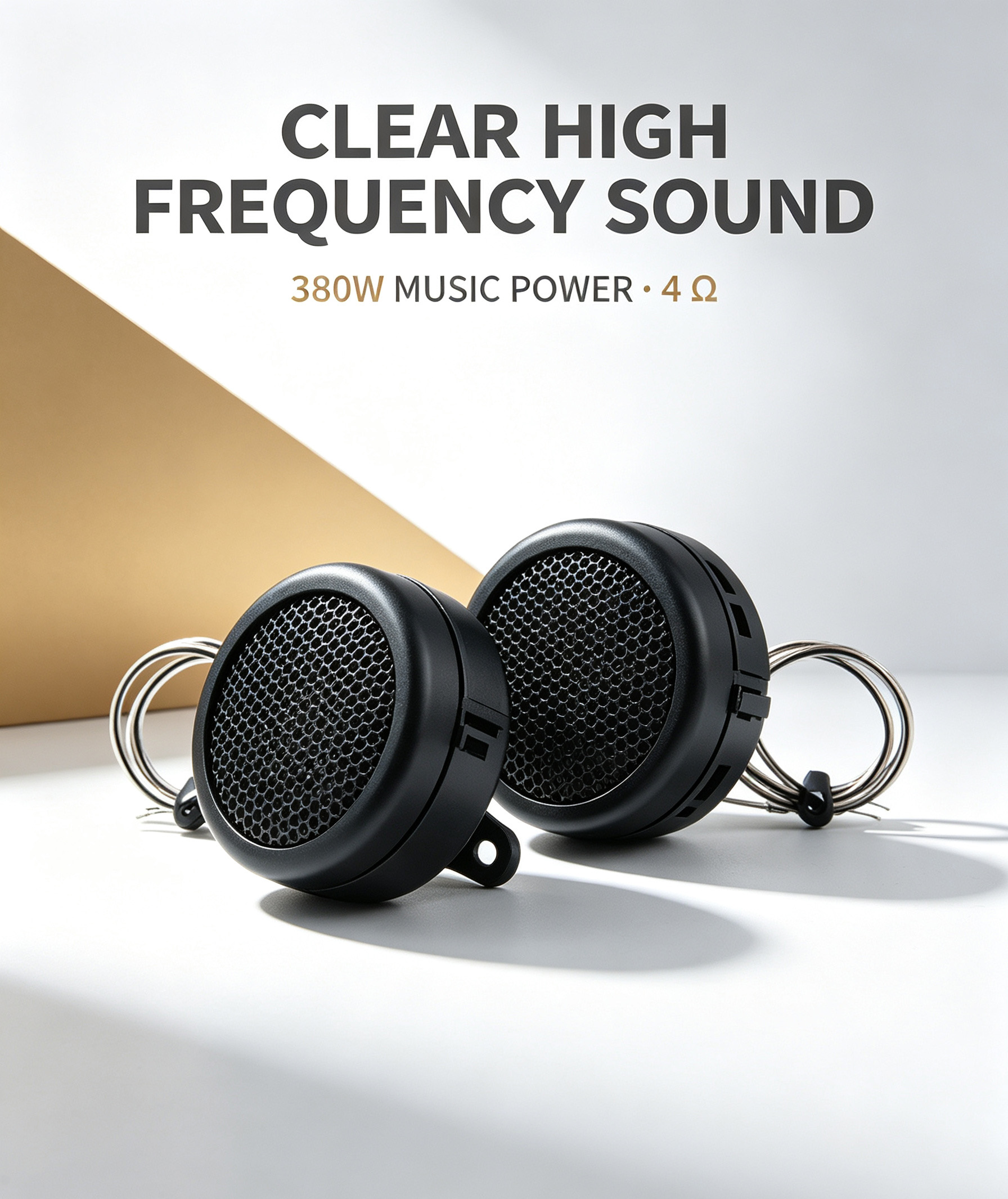 Car Audio Tweeter 380W High Frequency Car Stereo Speaker With Mount Bracket Clear Sound…