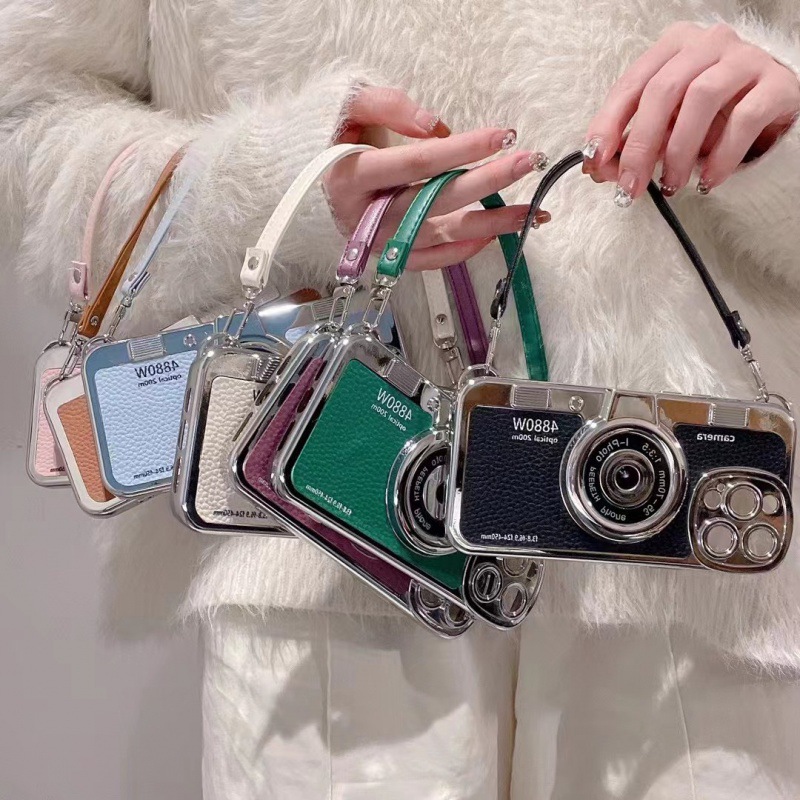 Creative Electroplated Phone Case With A Wrist Strap
