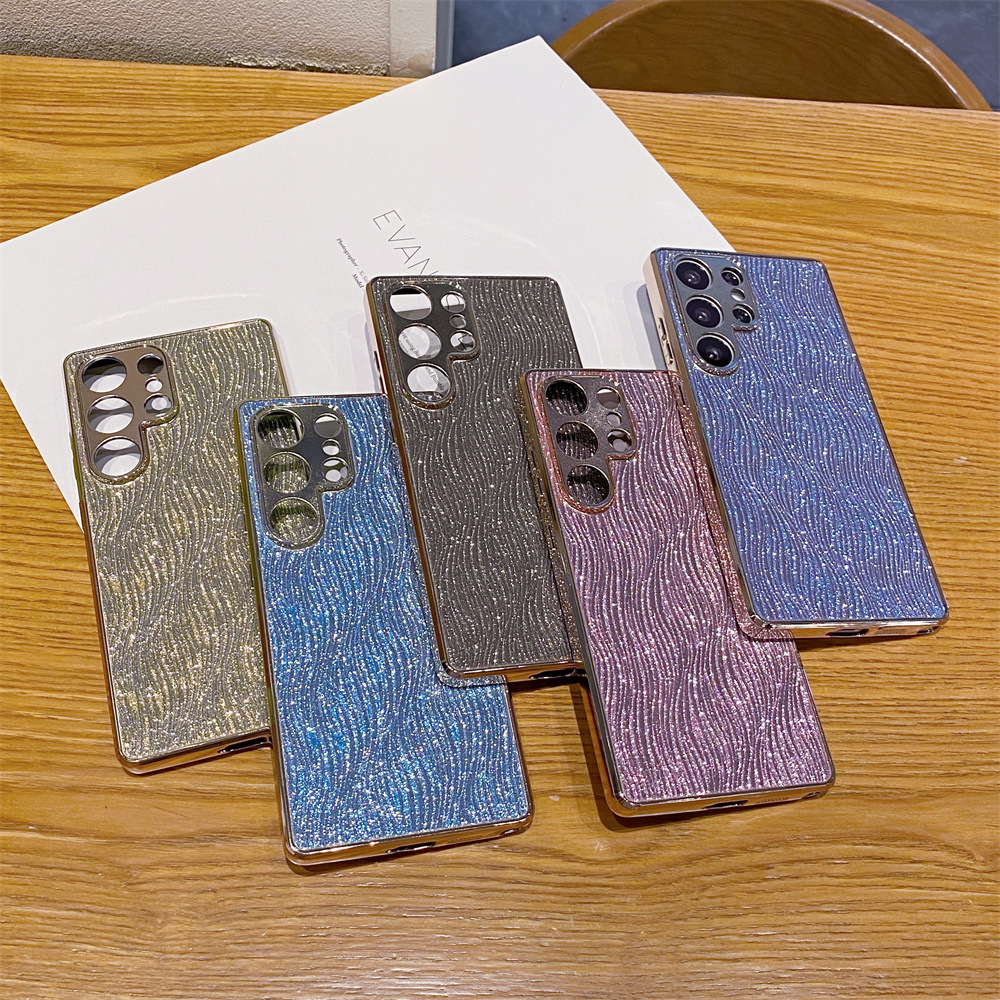A56 Electroplated Glitter Water-wave Phone Case