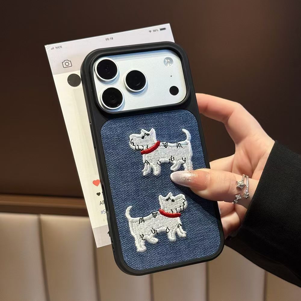 Two Dog Chinese-style Embroidered Phone Cases