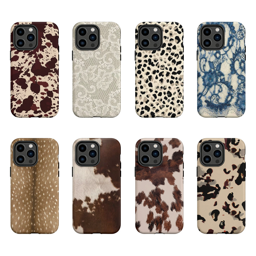 Stylish 2-in-1 Double-layer Glossy Phone Case
