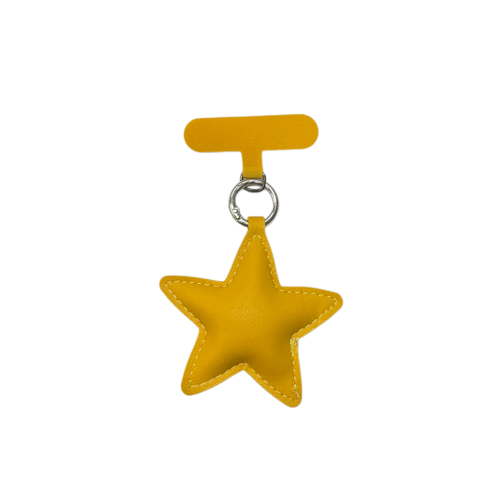 Niche Versatile Leather Star Keychain Phone Lanyard Pendant