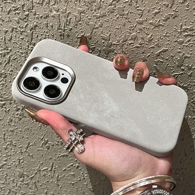 Magnetic Leather Drop-resistant Flannel Phone Case