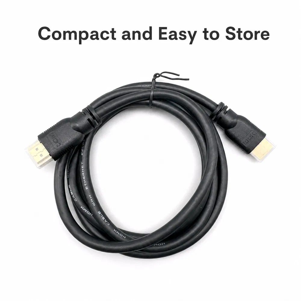 4K HDMI cable (1.5 meters), high-speed 48Gbps, supports 8K@60Hz/4K@120Hz, HDR, Ethernet…