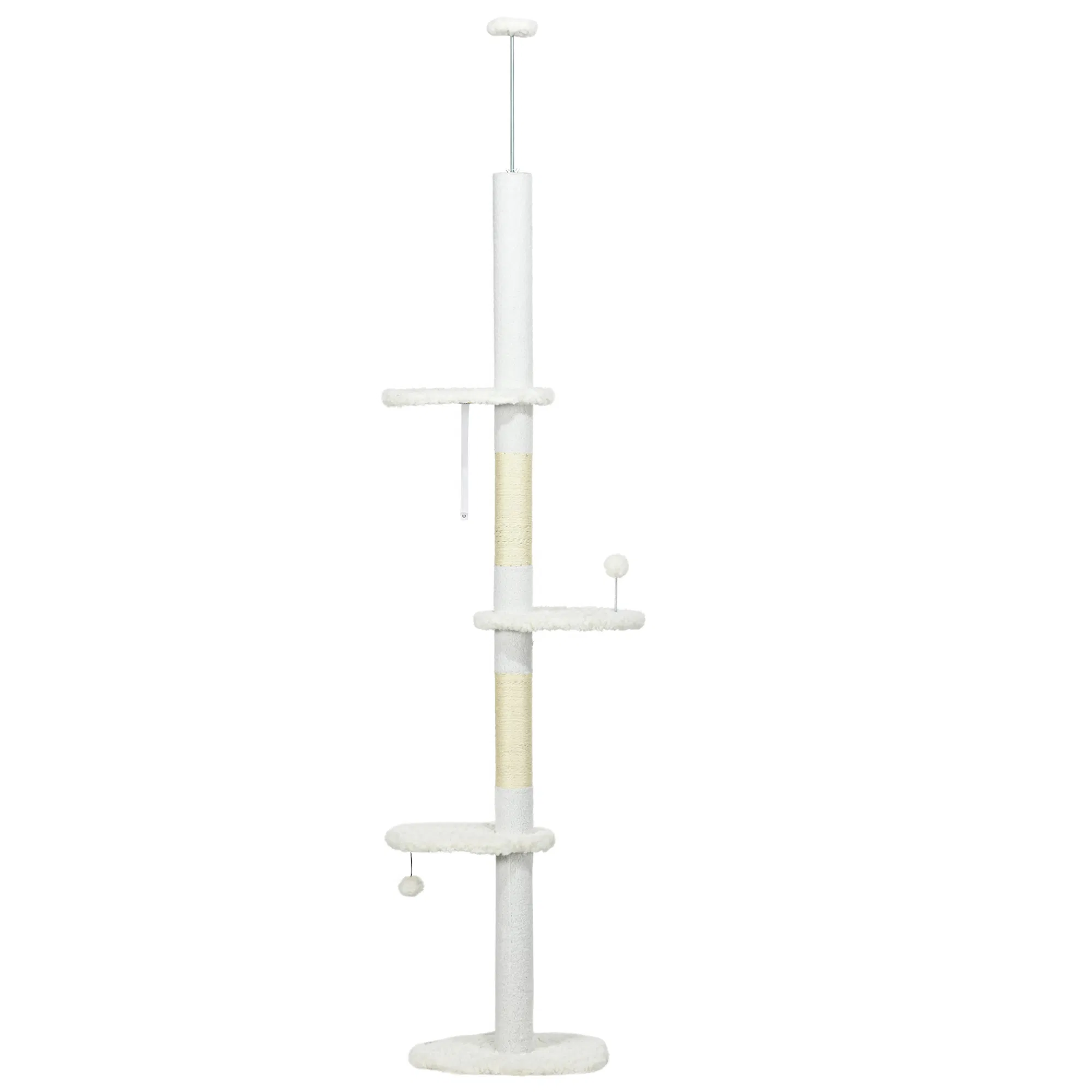 88.5"-100.5" Floor to Ceiling Cat Tree, Cat Tower with Scratching Posts, Cloud Shaped…